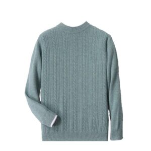 Mens Cable Knitted Crew Neck Pulover