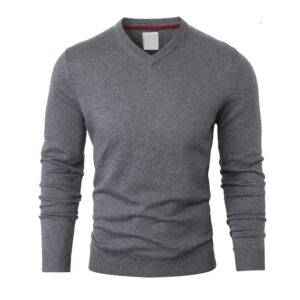 Men V Neck Pullover Sweater