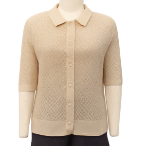 Women Button Polo Cardigan