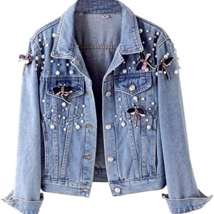 Ladies Washed Jacket with Sequence