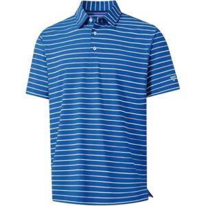 Men Striped Breathable Polo Shirt