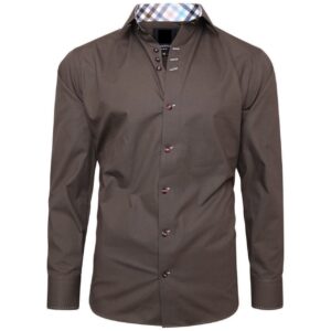 Men Woven Solid Color Shirt
