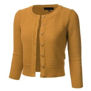 Jacquard Knitted Button Cardigan