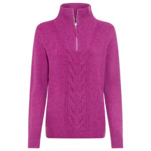 Ladies Cable Knitted Troyer