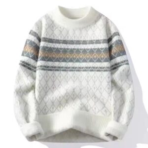 Mens Jacquard Knitted Pullover