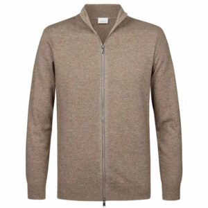 Men Plain Knit Full Ziper Sweater