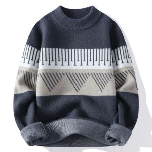 Men Jacquard Knitted Pullover