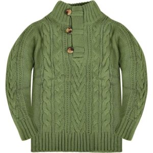Boys Turtle neck Button Pullover