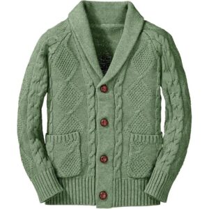 Shawl Neck Button Cardigan