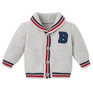 Boys Button Hooded Cardigan
