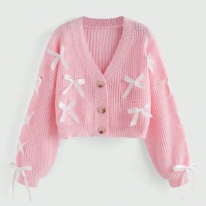 Girls Fashionable Button Cardigan
