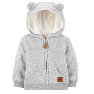 Boys Button Hooded Cardigan